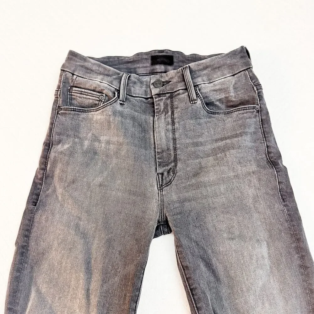 Mother High Waisted Looker Ankle Fray Lighting Up Lanterns Denim Jeans Size 24
